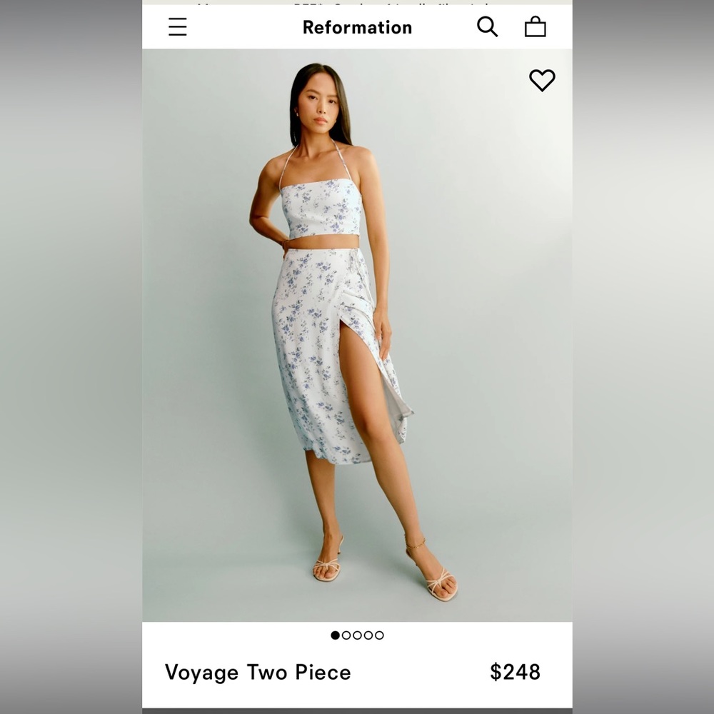 NEW Reformation Voyage Two Piece Size 2
